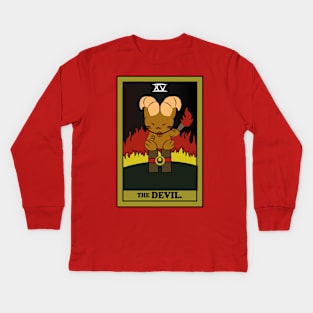 TAROT CARDS | THE DEVIL. | CAT Kids Long Sleeve T-Shirt